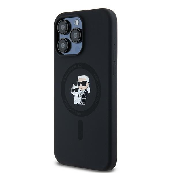 Apple iPhone 15 Pro Max 6.7'' Karl Lagerfeld Karl&Choupette Glitter MagSafe Cover Case, Black (0)