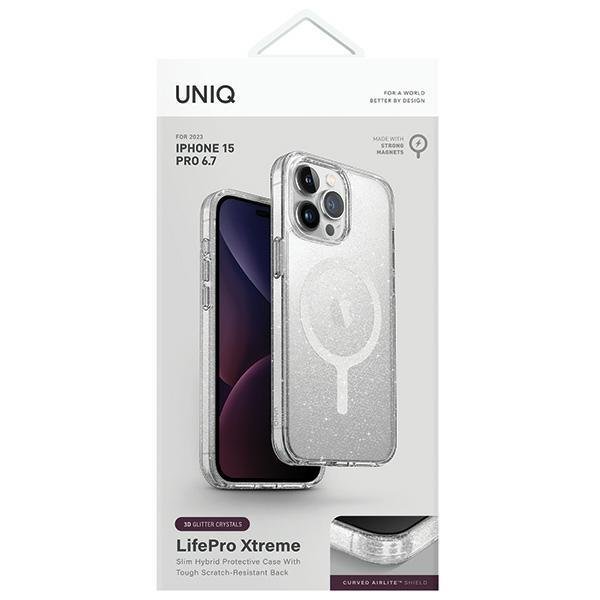 Uniq LifePro Xtreme case iPhone 15 Pro Max 6.7" Magclick Charging transparent/tinsel lucent (0)