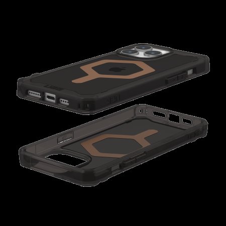 Apple iPhone 15 Pro Max 6.7'' UAG Plyo MagSafe Hard Case Cover, Black and Brown (1)