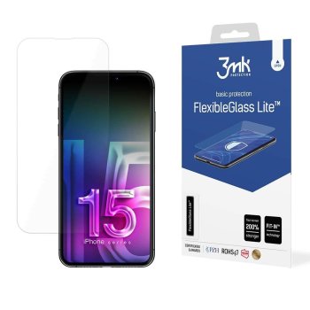 Apple iPhone 15 Pro 6.1'' 3MK Flexibleglass Lite Tempered Glass Screen Protector
