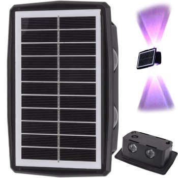 Outdoor Solar Wall Light, LED Facade Lamp, IP65