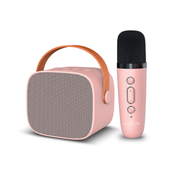 Maxlife MXKS-100 Karaoke Set Microphone + Wireless Bluetooth Speaker, Pink