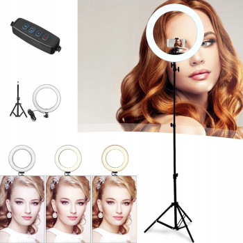 Tripod Mount + LED Ring Photo Video Light Lamp 60W