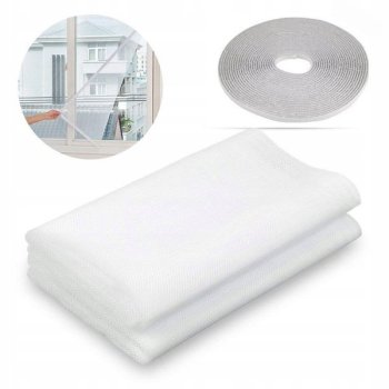Mosquito Mesh Net Anti-Insect Screen for Windows - 180x150cm, White
