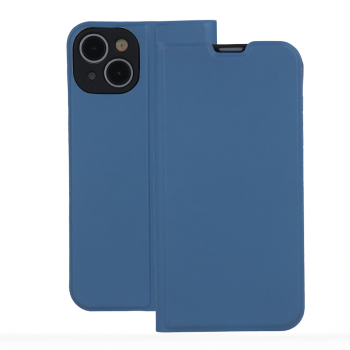 Apple iPhone 16 Pro 6.3'' Smart Soft Book Case Cover, Denim