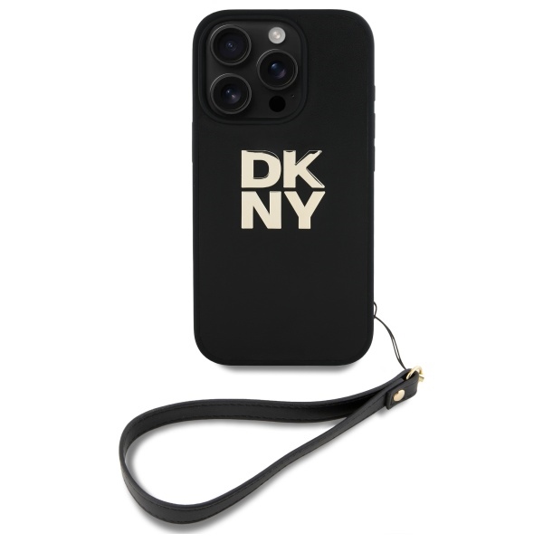 DKNY DKHCP16LPBSWSK iPhone 16 Pro 6.3" black/black hardcase Wrist Strap Stock Logo (0)