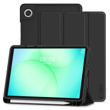 Samsung Galaxy Tab A9+ Plus / A11+ Plus Trifold Tech-Protect SmartCase Protective Cover Case, Black