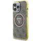 Guess IML Metal Glitter 4G Circle Triangle MagSafe Phone Case Cover iPhone 16 Pro Max - Brown