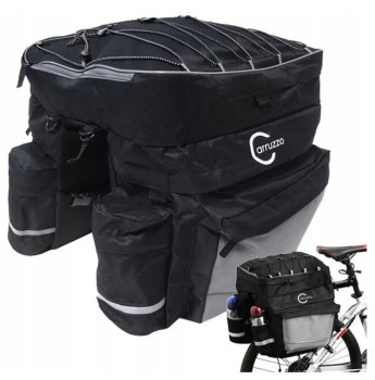 Carruzzo FIT PRO Double-sided Comfortable Bicycle Bag on the Trunk, Black
