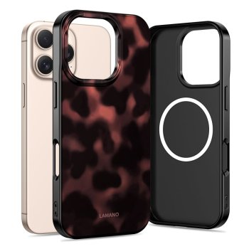 Tech-Protect Lamano MagSafe Phone Case Cover iPhone 16 Pro Max - Black and Red
