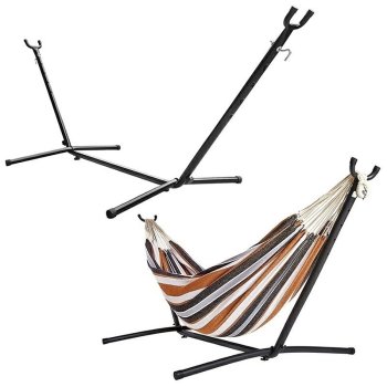 Double Hammock with Metal Stalwart