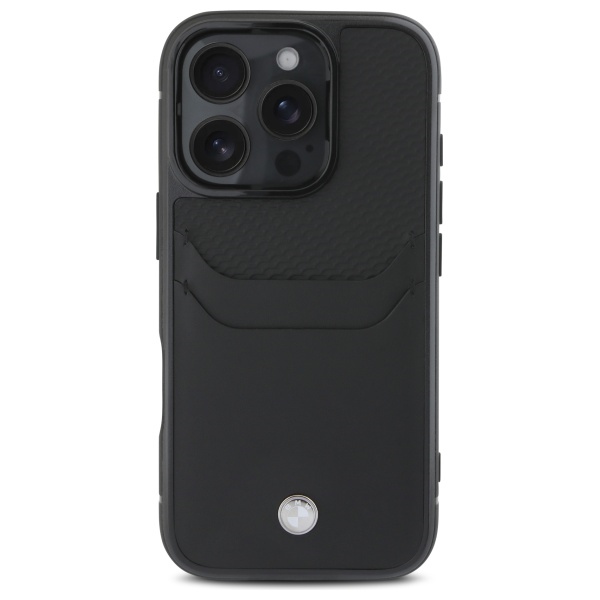 BMW Sign Leather Cardslot Case for iPhone 16 Pro Max - Black (1)