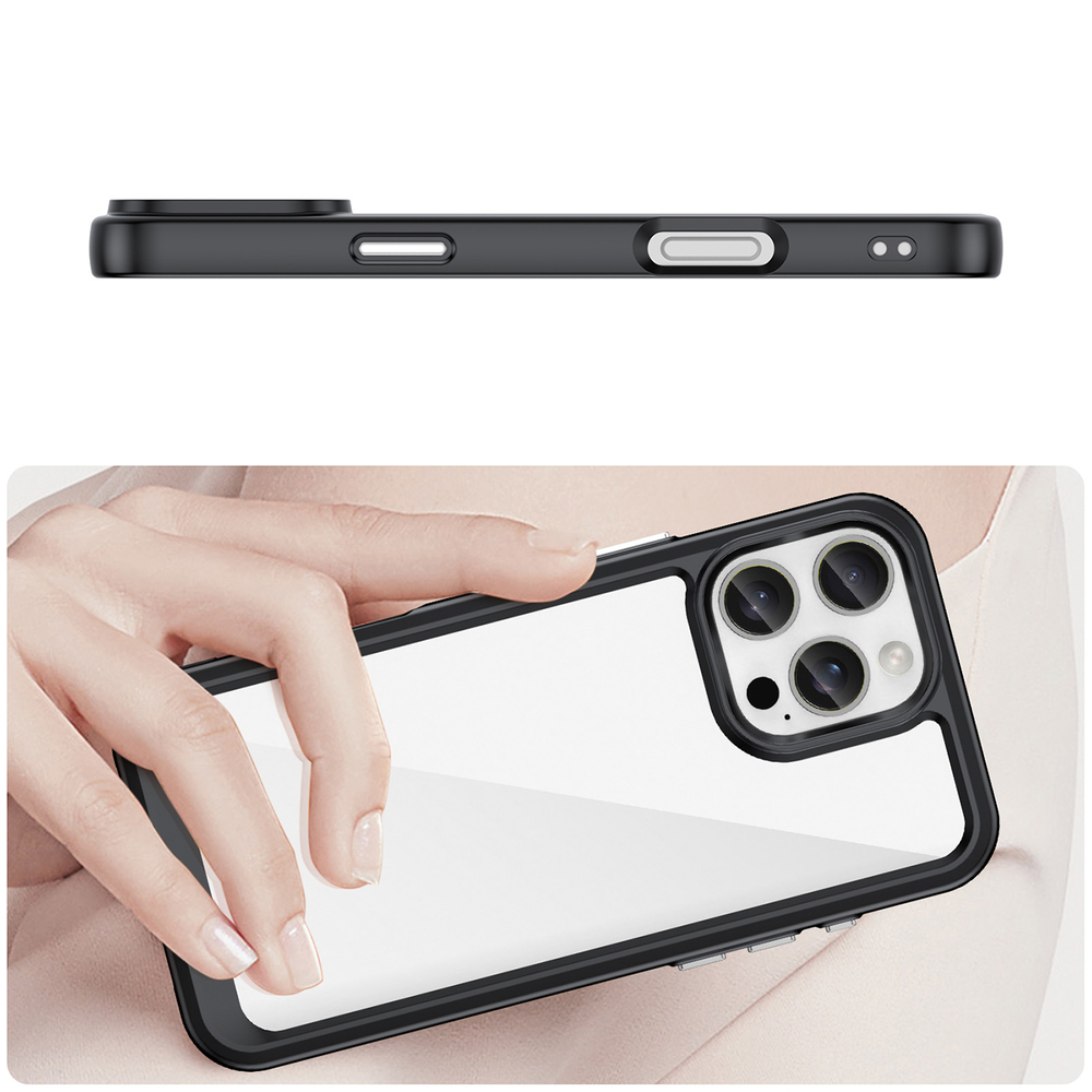 Outer Space Case with Gel Frame iPhone 16 Pro Max - Black (2)