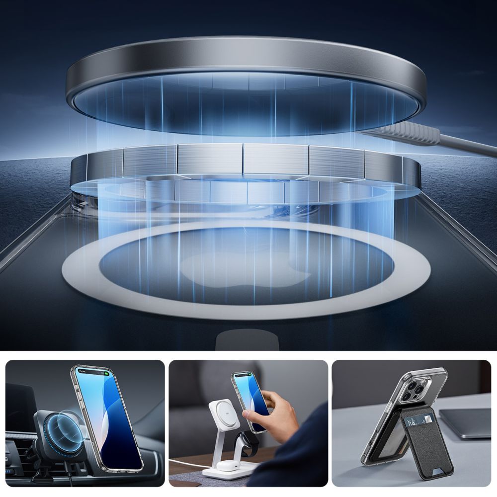 ESR Classic Pro Set Halolock MagSafe Phone Case Cover iPhone 16 Pro Max - Clear (1)