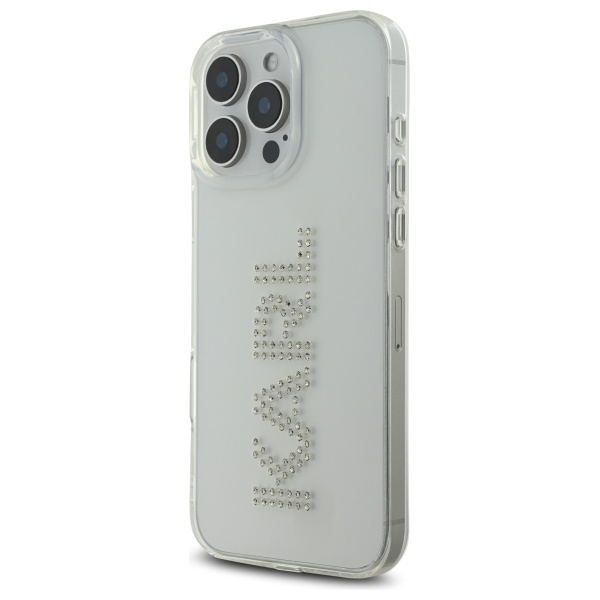Karl Lagerfeld KLHCP16XHKLSTDCT iPhone 16 Pro Max 6.9" Clear Hard Case IML Rhinestones Logo (0)