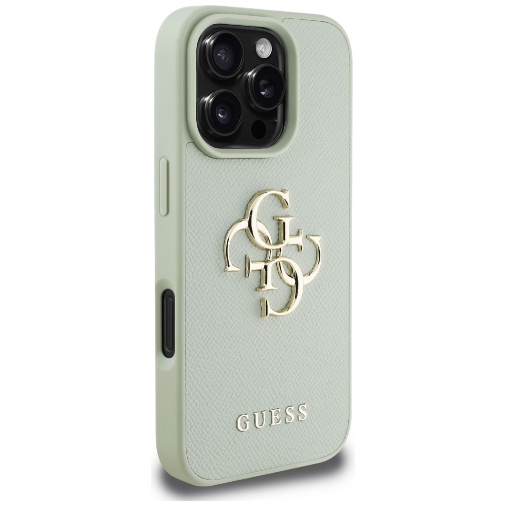 Guess Grained Big 4G Logo Small Classic Logo Phone Case Cover iPhone 16 Pro Max - green (2)