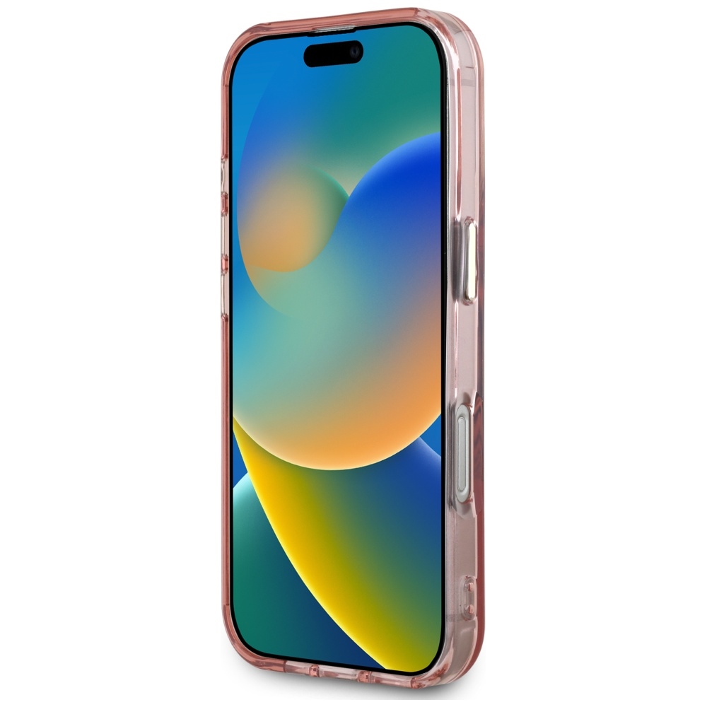 Guess IML Metal Mountain Logo MagSafe iPhone 16 Pro Max Case - Pink (3)