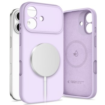 Tech-Protect Silicone MagSafe Phone Case Cover iPhone 17 - Purple