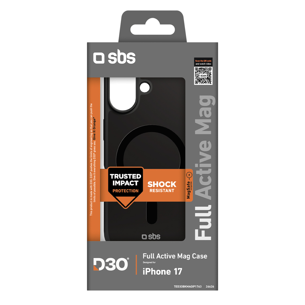 SBS Full Active Mag Case with D3O Technology iPhone 17 - Black (0)