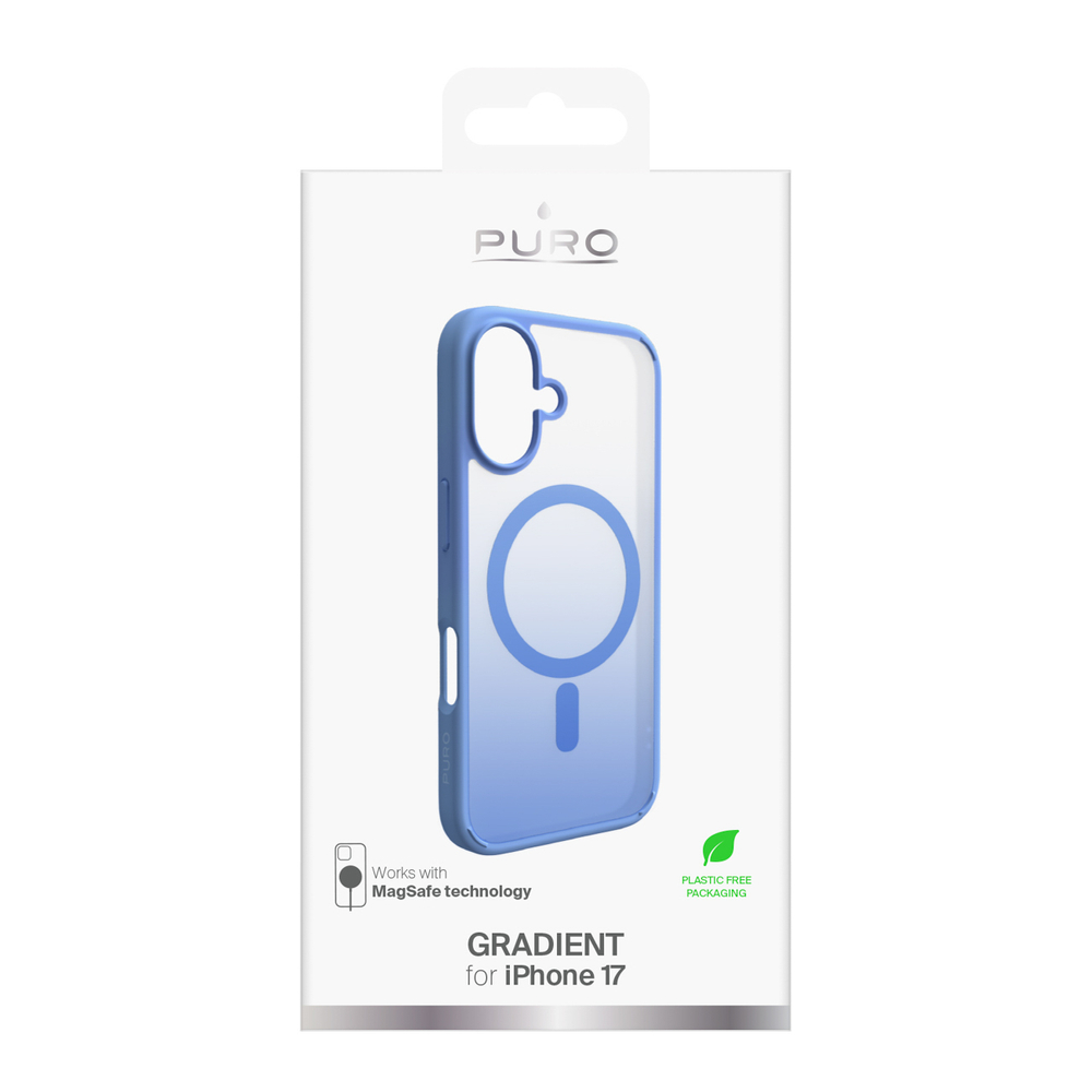 Puro Gradient TPU Case Compatible with MagSafe iPhone 17 - Blue (0)