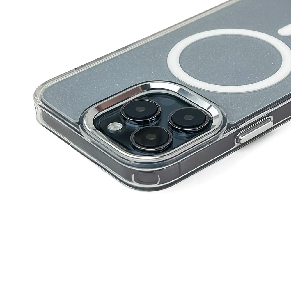 Glitter Case MagSafe Compatible iPhone 17 - Semi-Transparent (1)