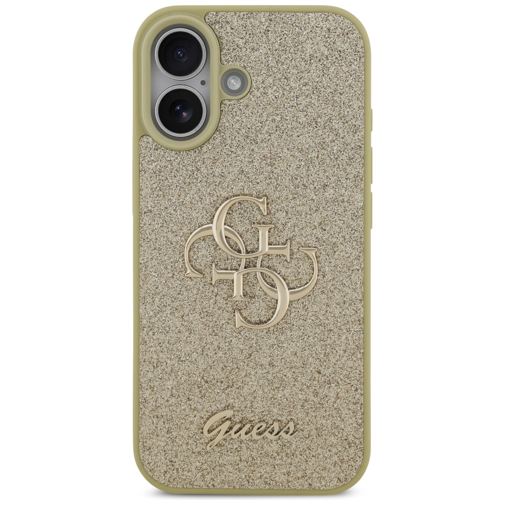 Guess Fixed Glitter Big 4G Phone Case Cover iPhone 17 - gold (1)
