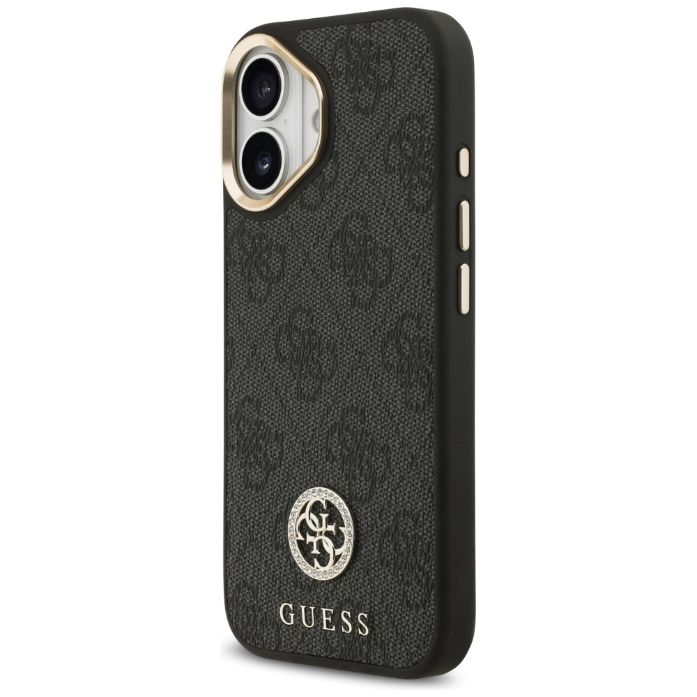 Guess 4G Strass Logo & Big Strap Metal Buttons MagSafe Phone Case Cover iPhone 17 - Black (0)