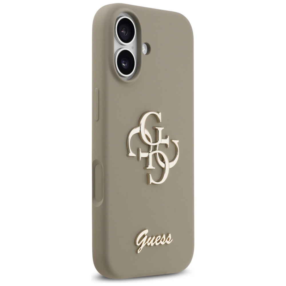 Guess Silicone Big 4G Script Phone Case Cover iPhone 17 - Brown (2)