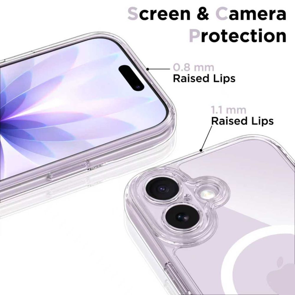 Tech-Protect Magpeak Magsafe CC Phone Case Cover iPhone 17 - Clear (2)