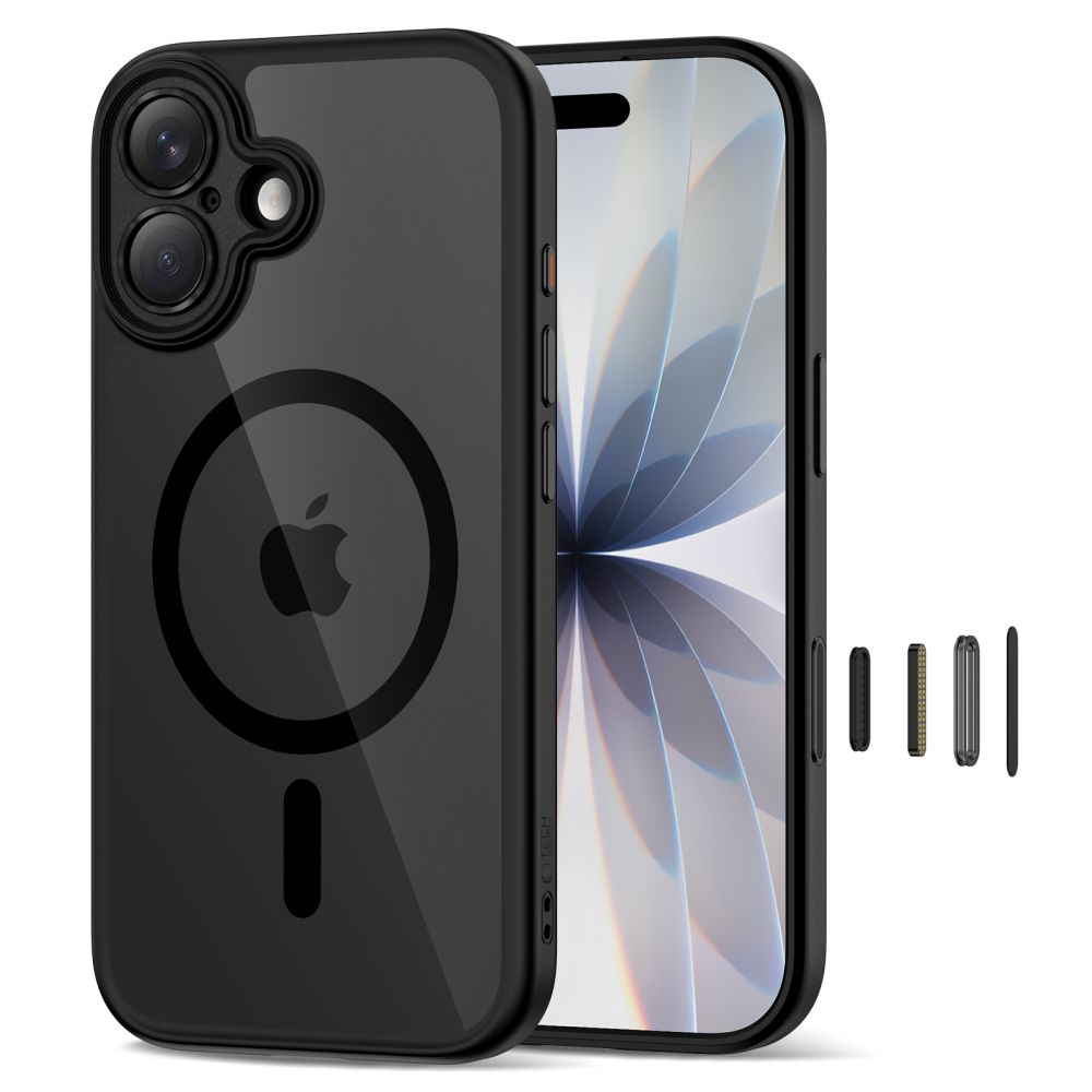 Tech-Protect Magpeak Magsafe CC Phone Case Cover iPhone 17 - Clear Black (0)