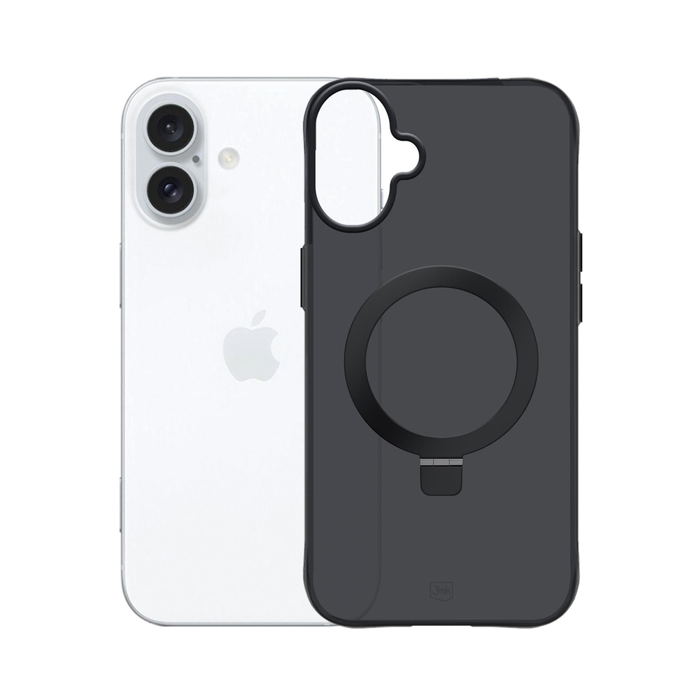 3mk Smoke Case Mag&Stand iPhone 17 - black (1)