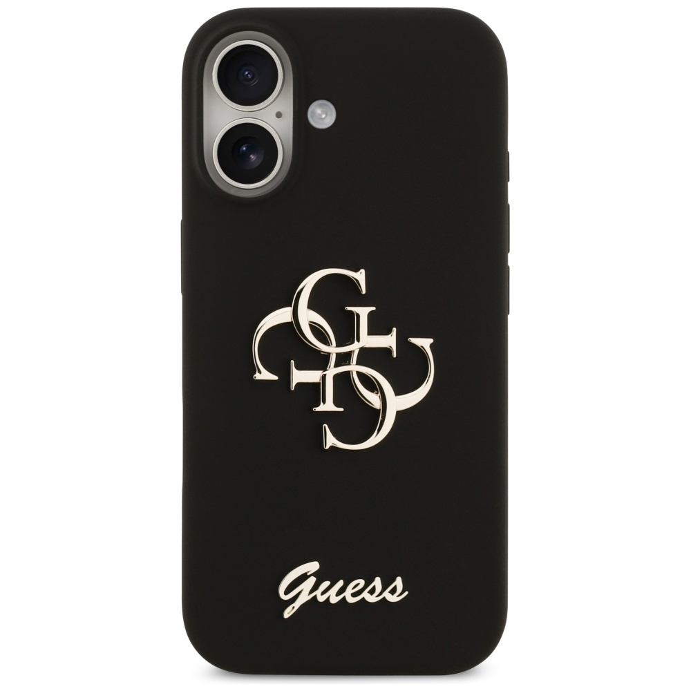 Guess Silicone Big 4G Script Phone Case Cover iPhone 17 - Black (1)