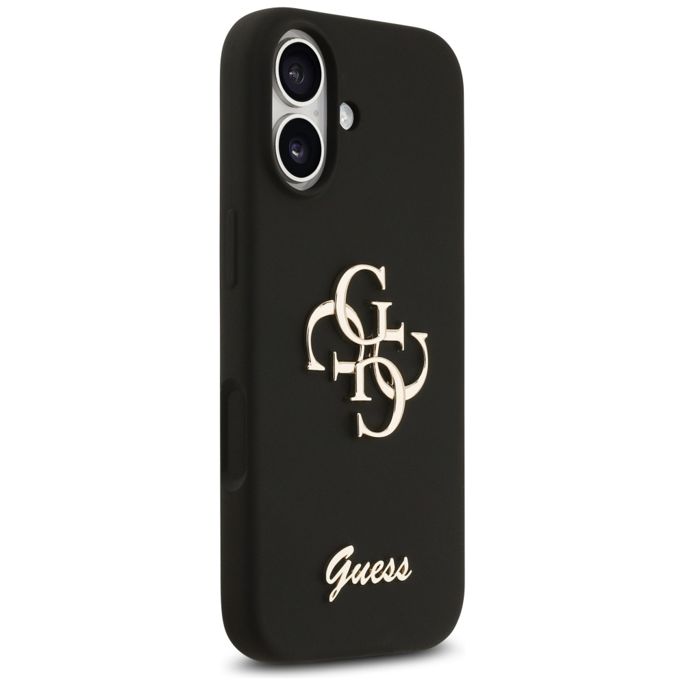 Guess Silicone Big 4G Script Phone Case Cover iPhone 17 - Black (2)