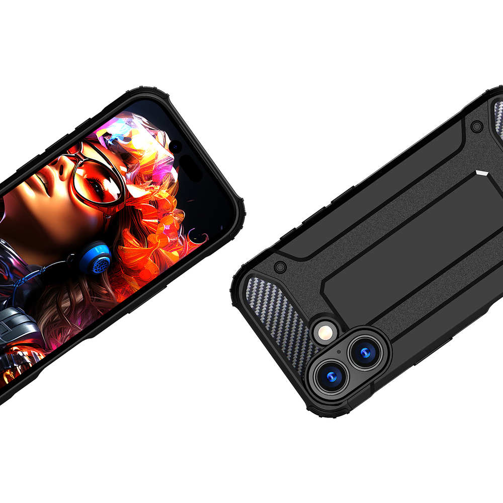Hybrid Armor Phone Case Cover iPhone 17 - black (1)