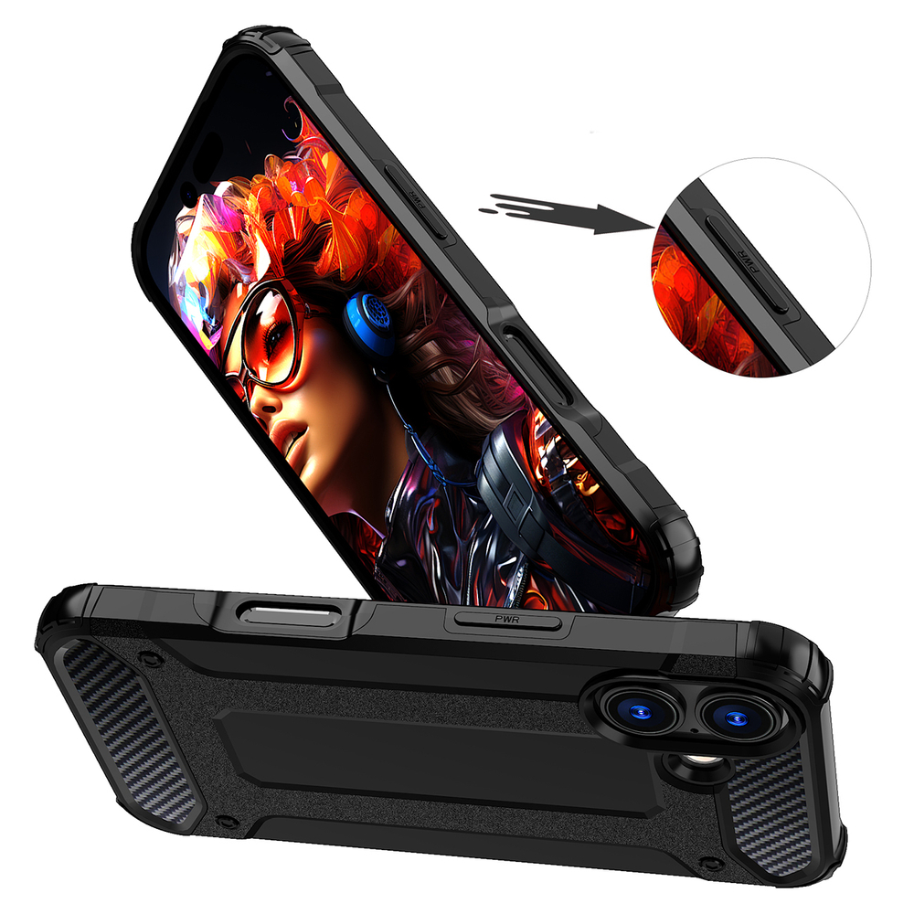 Hybrid Armor Phone Case Cover iPhone 17 - black (3)