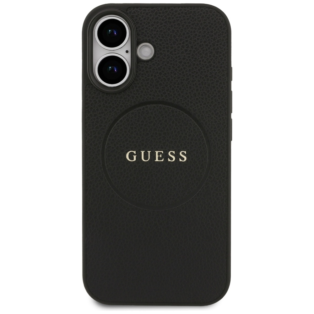 Guess Grained Ring MagSafe Phone Case Cover iPhone 17 - black (1)