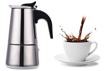 Moka Pot Espresso Coffee Maker 300ml, Silver
