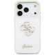 Guess IML 4G Script Metal Phone Case Cover iPhone 17 Pro - White