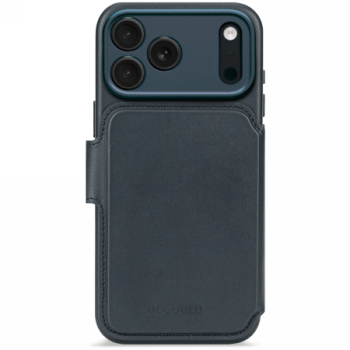 Decoded Leather Detachable Wallet MagSafe Phone Case Cover iPhone 17 Pro - navy blue