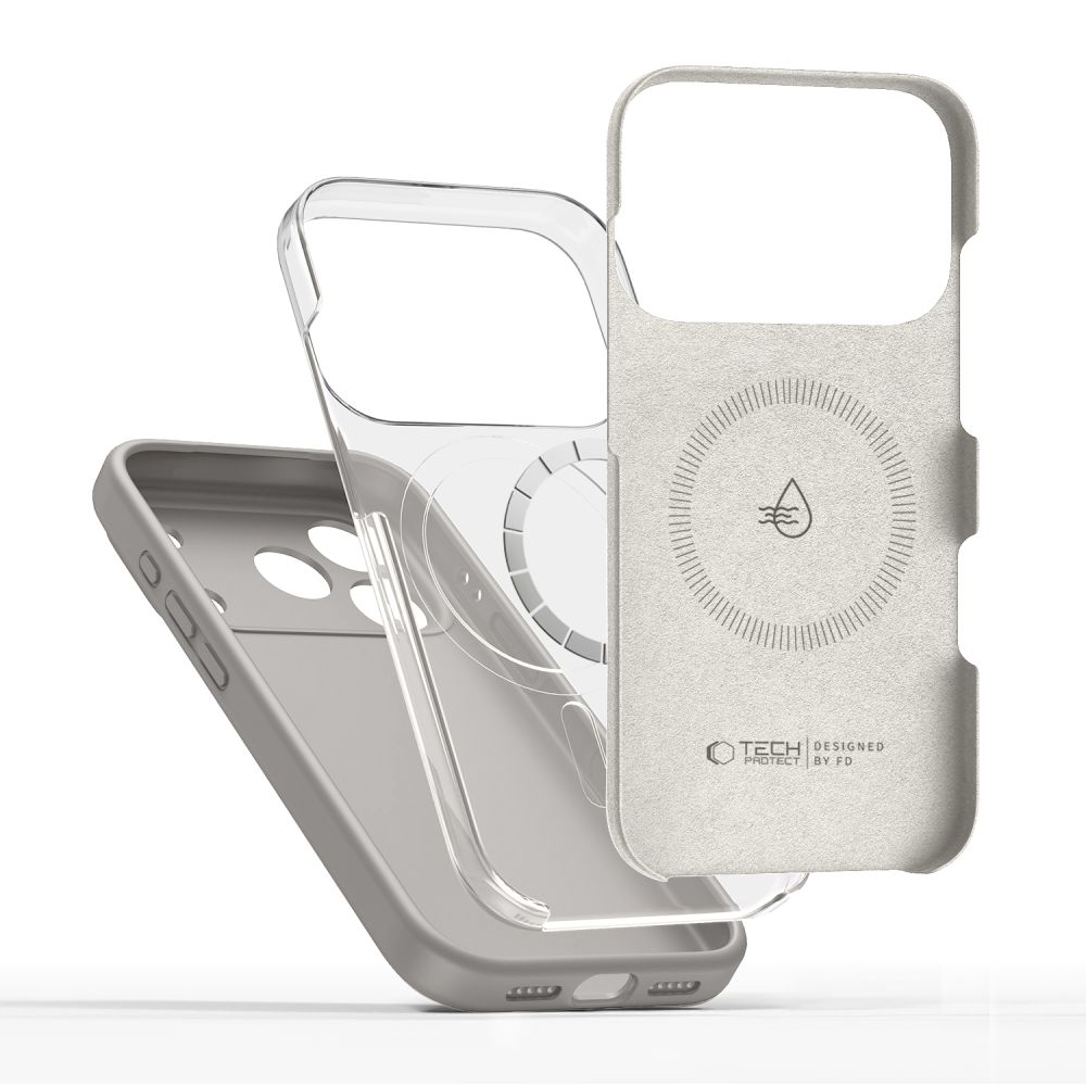 Tech-Protect Silicone MagSafe Phone Case Cover iPhone 17 Pro - Gray (0)