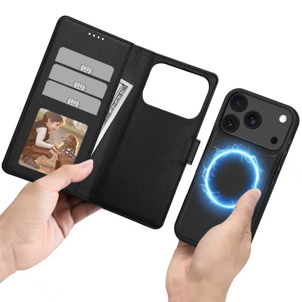 Tech-Protect Wallet MagSafe Phone Case Cover iPhone 17 Pro - matte black (1)