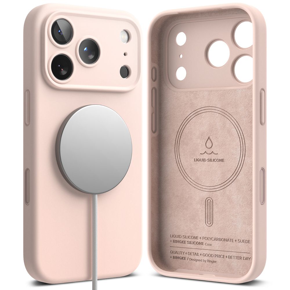 Ringke Silicone Magnetic MagSafe Phone Case Cover iPhone 17 Pro - Pink (0)