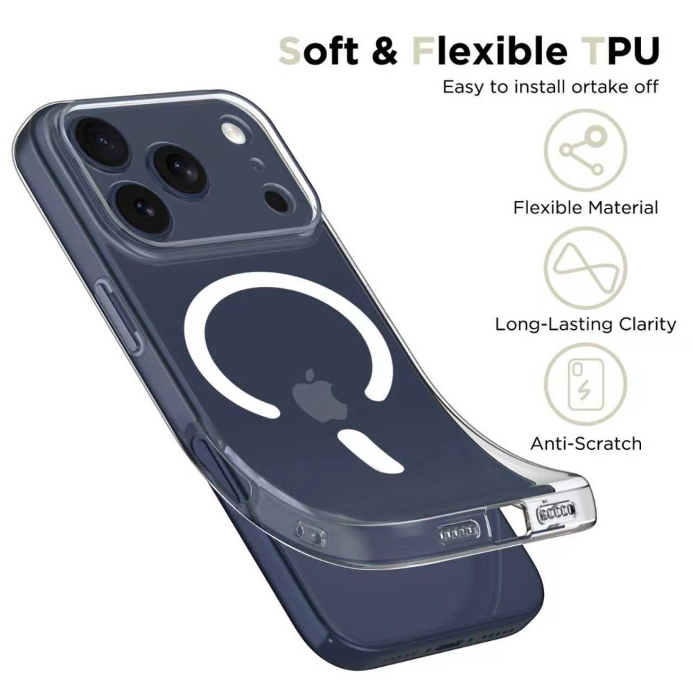 Tech-Protect FlexAir MagSafe Phone Case Cover iPhone 17 Pro - Clear (1)