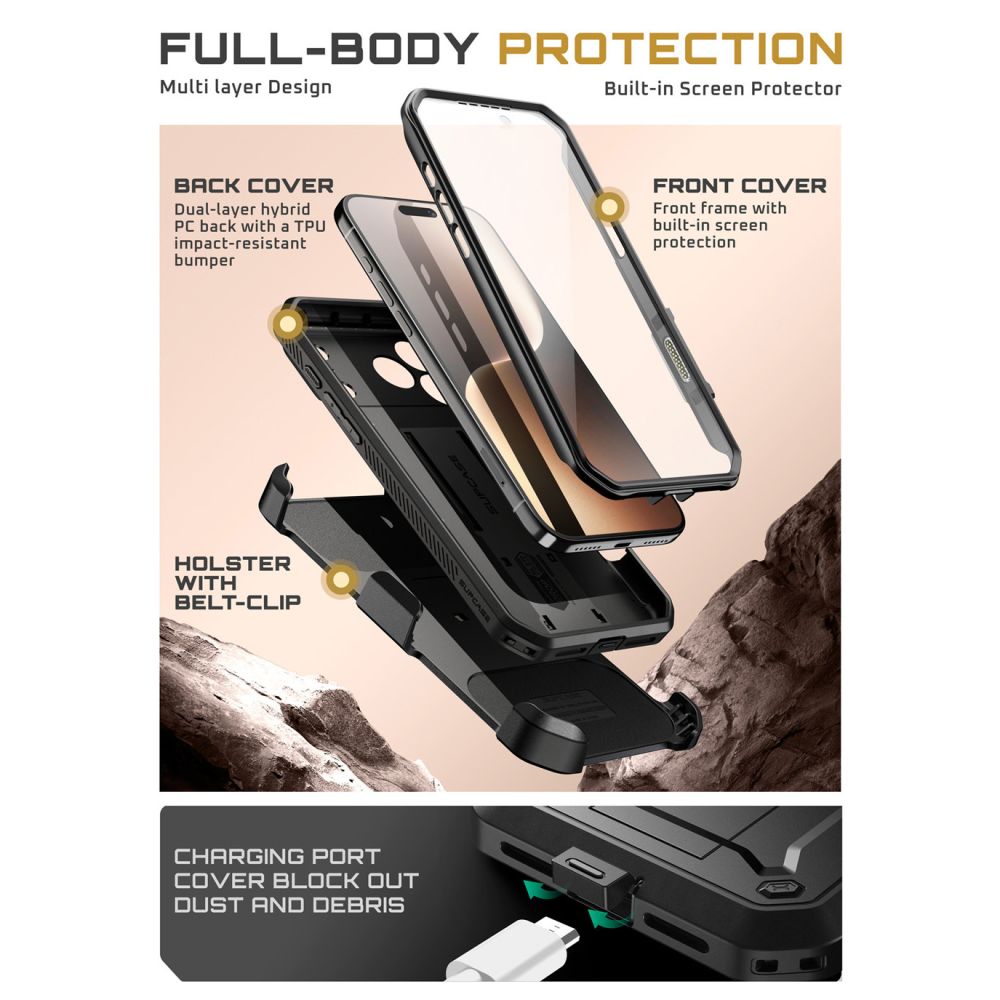 Supcase UB Pro Phone Case Cover iPhone 17 Pro - Black (1)