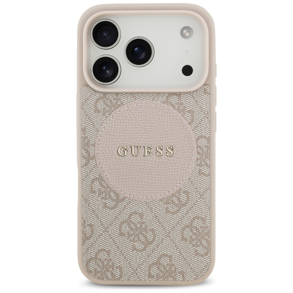 Guess 4G Circle Classic Logo MagSafe Phone Case Cover iPhone 17 Pro - Pink (1)