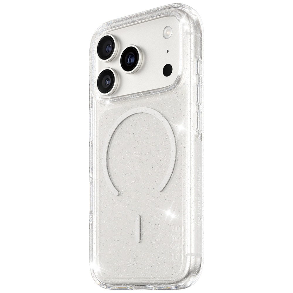 CARE by PanzerGlass Flagship Urban Explorer Case w. White MagSafe iPhone 17 Pro - Clear Glitter (0)