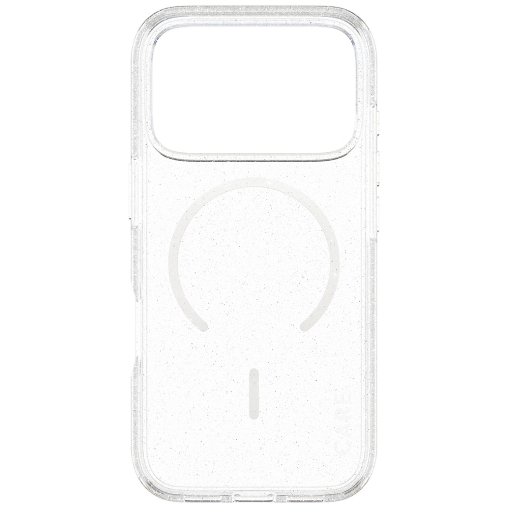 CARE by PanzerGlass Flagship Urban Explorer Case w. White MagSafe iPhone 17 Pro - Clear Glitter (1)