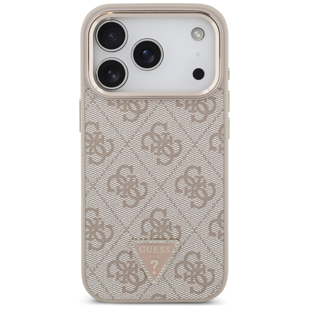 Guess 4G Triangle Logo MagSafe Phone Case Cover iPhone 17 Pro - Rose Gold (1)