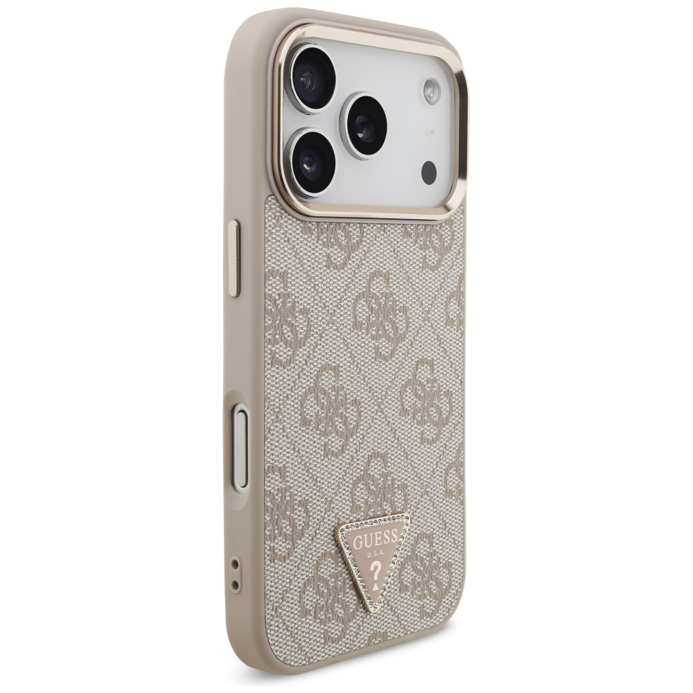 Guess 4G Triangle Logo MagSafe Phone Case Cover iPhone 17 Pro - Rose Gold (2)