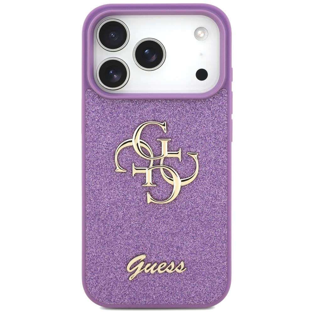 Guess Fixed Glitter Big 4G Phone Case Cover iPhone 17 Pro - purple (1)